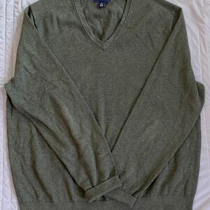 Green Lands End V-neck sweater size‎ Large